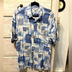 EUC Pierre Cardin Men’s Hawaiian Short Sleeve Shirt Size Large